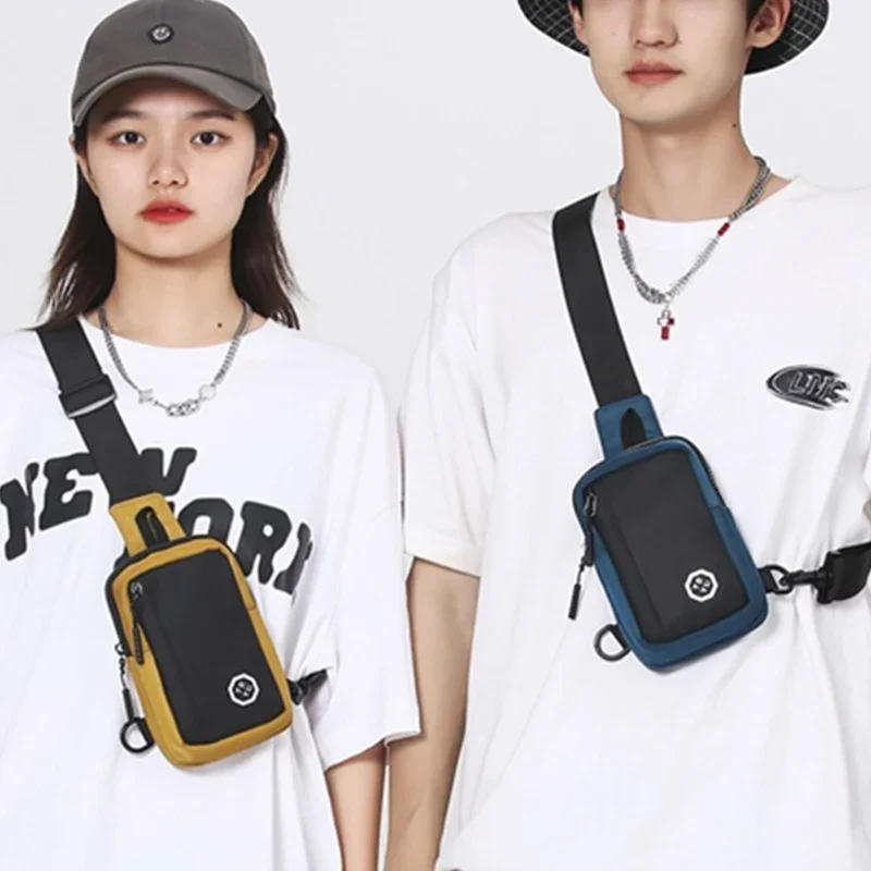 

Нагрудная мини-сумка для подростков, трендовая Маленькая Сумочка через плечо для уличных упражнений для девушек, уличная сумка унисекс, сумка на плечо для телефона