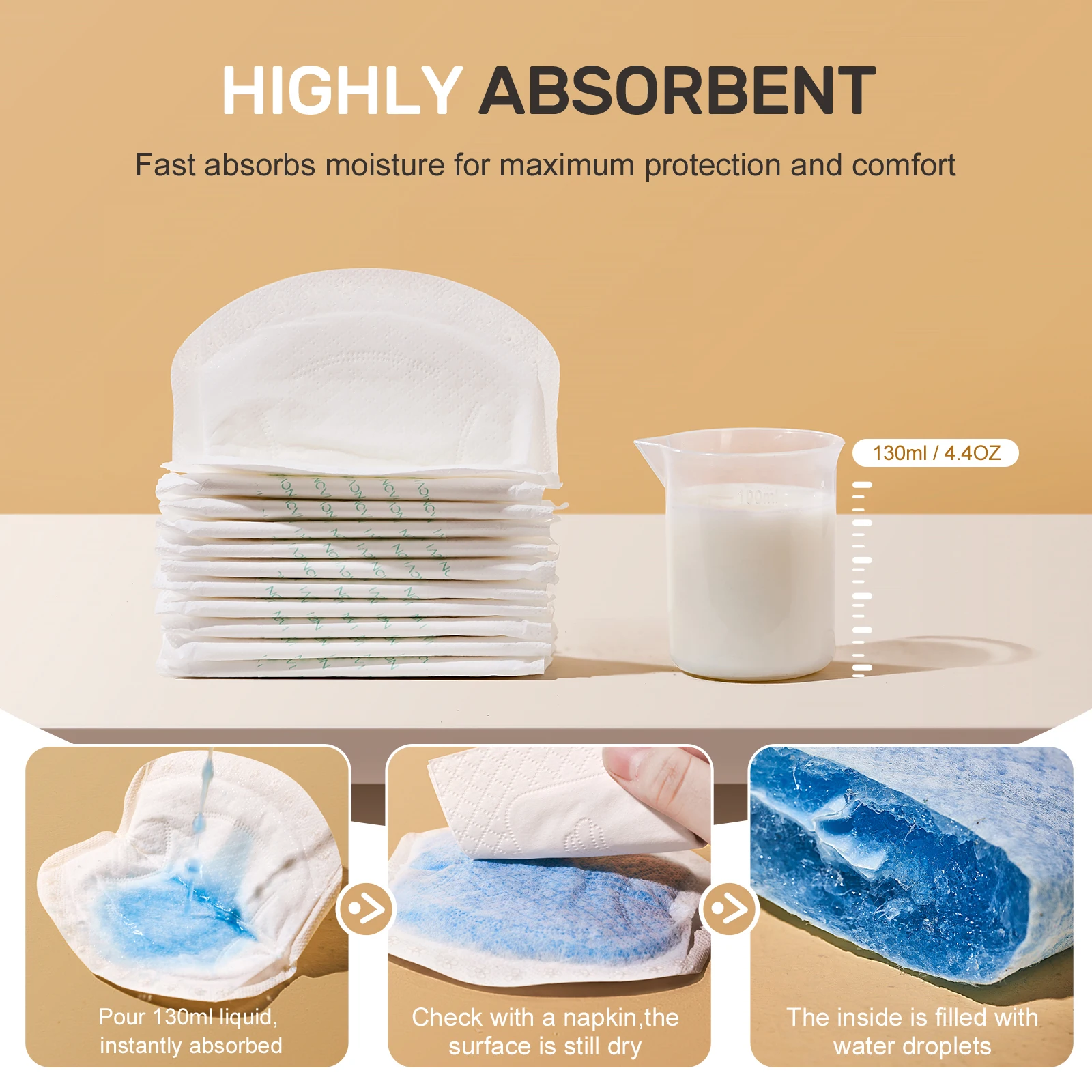 NCVI Disposable Nursing Breast Pads for Women -Ultra Thin Breastfeeding  Milk Pads (6/100/120 Counts)