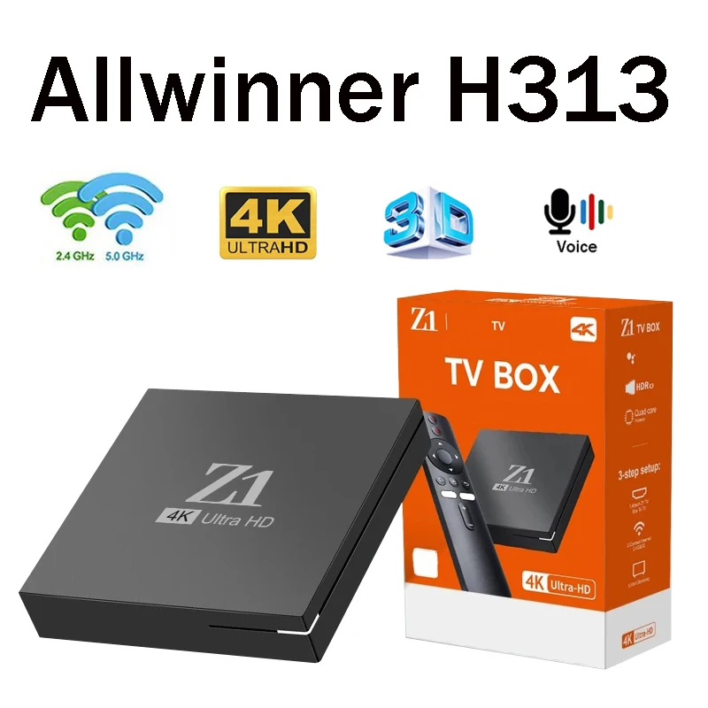 Z1 TV BOX Allwinner H313 ATV Android 10 TV Box BT5.0 4G 5G Dual