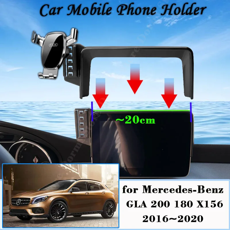 Car Mount for Mercedes-Benz GLA 200 180 X156 2016~2020 Air Vent Mobile Phone Holder GPS Bracket Gravity Stand Auto Accessories car mobile phone holder air vent outlet clip stand gps gravity bracket for honda accord 9 9 5th 2014 2016 auto accessories