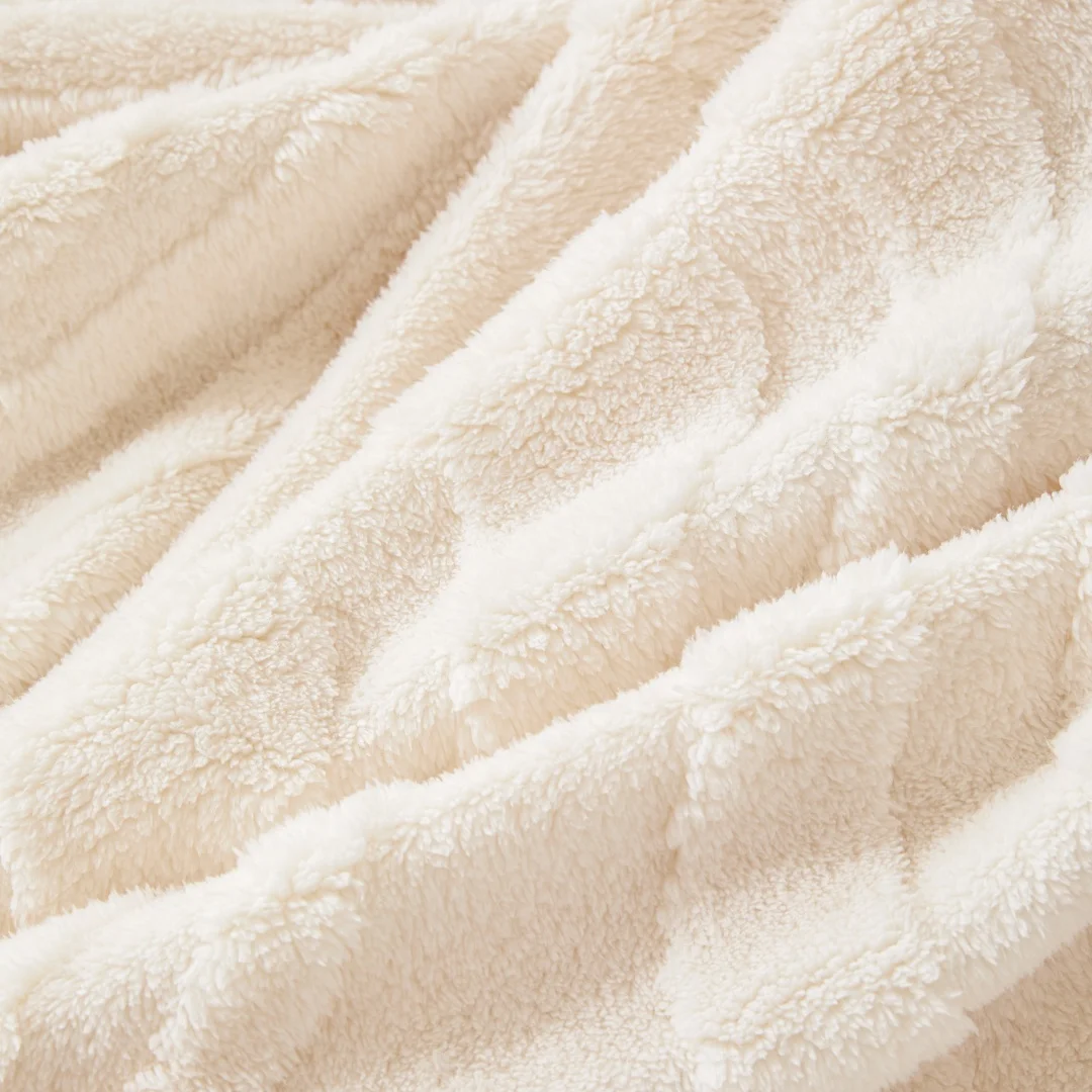 Tuffed Fleece Warm Soft Sofa Towel Geometric Lines Jacquard Mordern Simple Pattern Multiuse Sofa Cover Blanket for Living Room 2