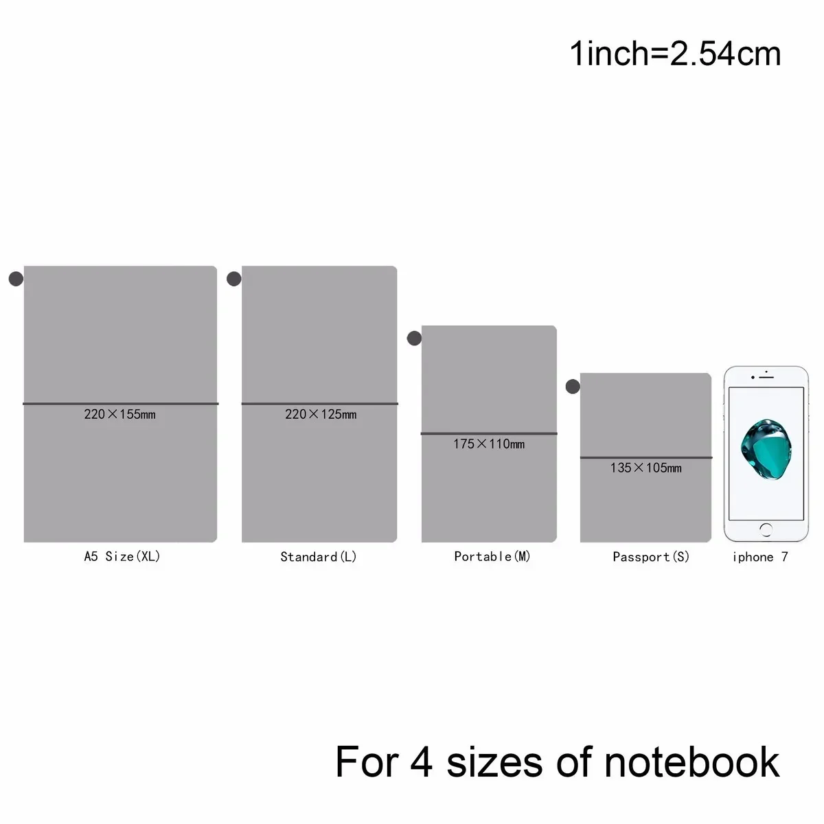 Fromthenon PVC Travelers Notebook Zipper Bag Storage Bag Card Holder Journal Supplies Planner Accessories Cute Stationery 6