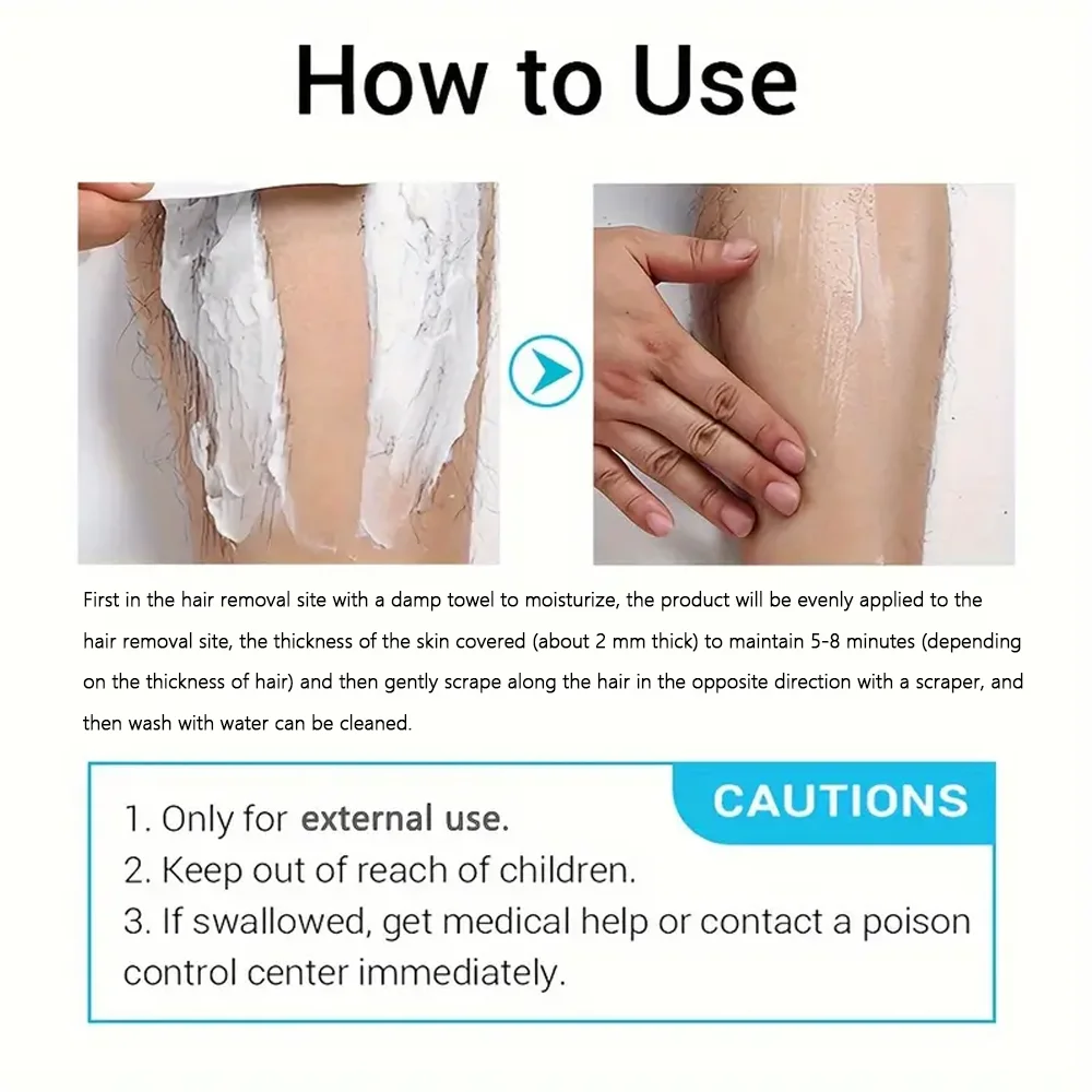Hair removal cream 5 minutes gentle non-irritating hair removal cream Body arms armpit legs gentle refreshing hair removal 6
