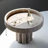 Luxury Marble Serving Tray with Legs, Decorative Travertine Dish for Coffee Table Decor, Stone Vanity Tray for Perfume Candles 2