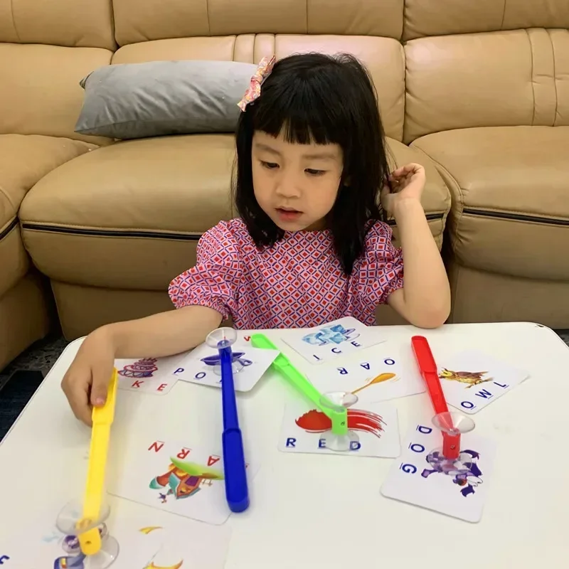 1Pc English Teaching Kids Cute Training Desk Games Hammering Suction Cup Thinking Ability Educational Toy, educational learning toy,alphabet educational toys
