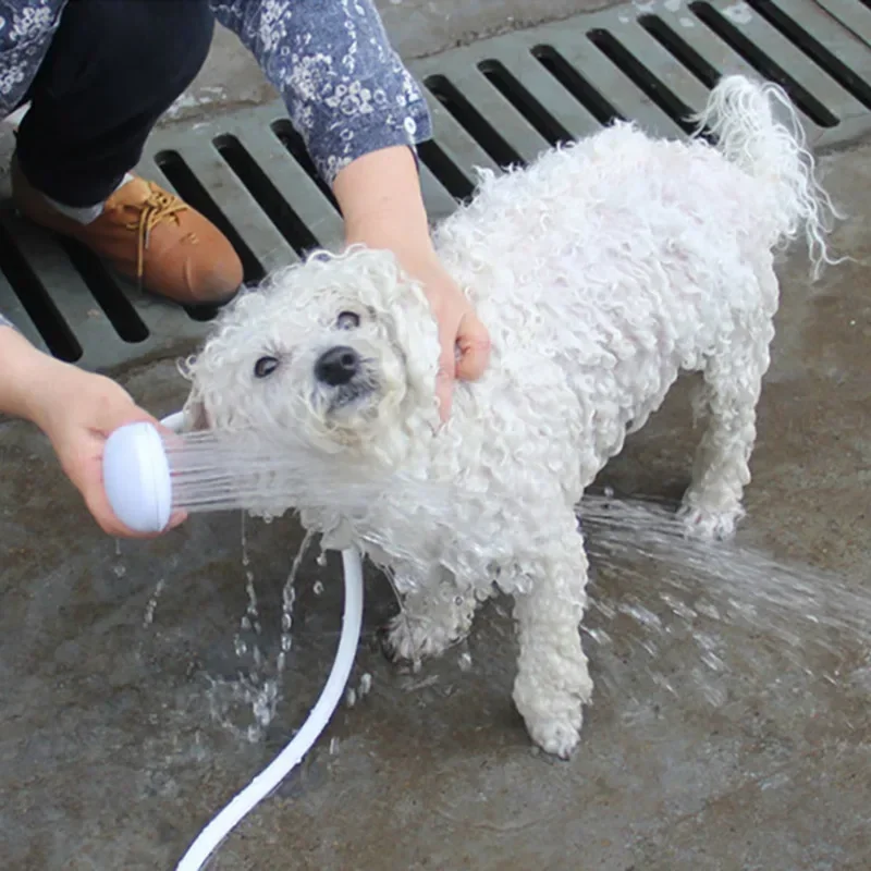 Portable Handheld Splash Shower Pet Dog Cat Shower Head Tub Faucet Attachment Hose Head Washing Sprinkler Kit Bath Tools