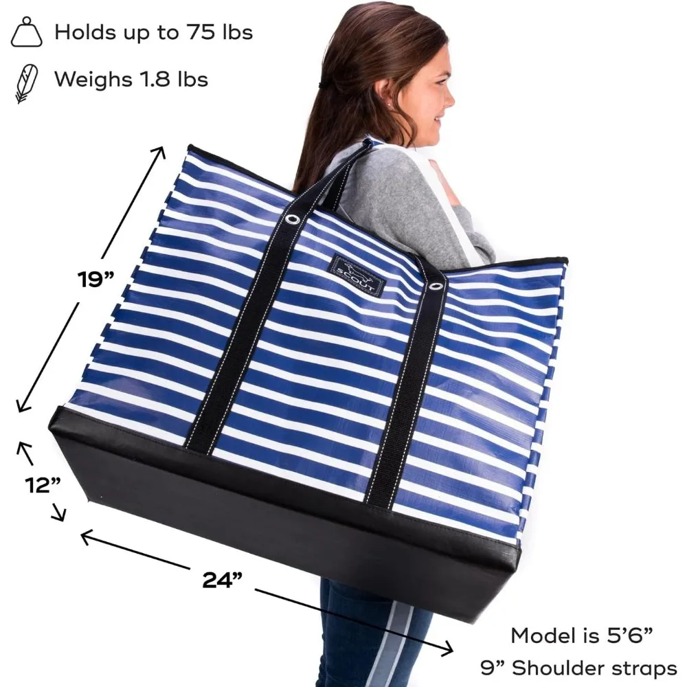 SCOUT 4 Boys Extra Large Tote Bag for Women-Utility Tote with Zipper Closure and Handles-Beach Bag, Storage, Travel Bag