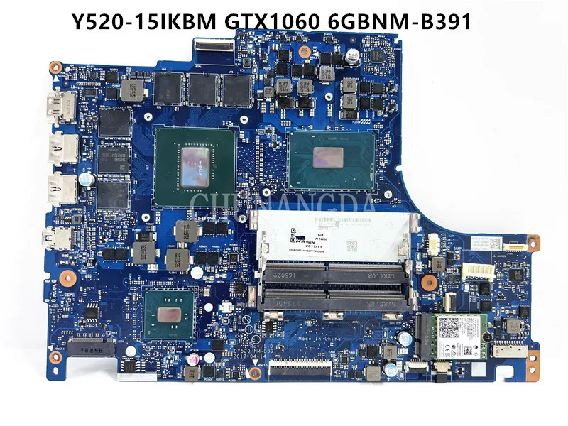 Per La Scheda Madre Del Computer Portatile Lenovo Legion Y520-15Ikbm By520 Muslimate Nm-B391 Con Cpu I7-7700Hq Gtx1060 6Gb