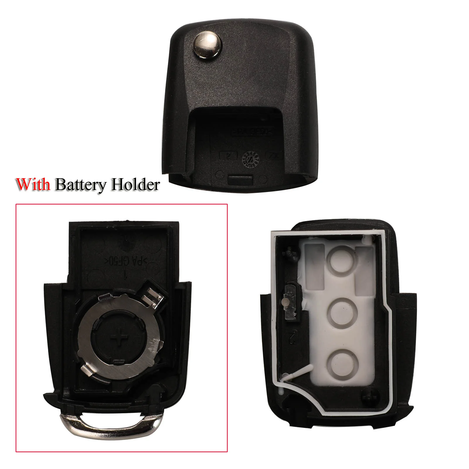 jingyuqin Folding Car Remote Key Shell Case For VW Passat Polo Golf Touran Bora Ibiza Leon Octavia Fabia With/Without Blade 6