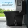 One Piece Toilet,  Dual Flush Toilet with 15.1"W Soft-Close Seat,17" Comfort Height Seat,Standard Elongated Toilet for Bathrooms 2