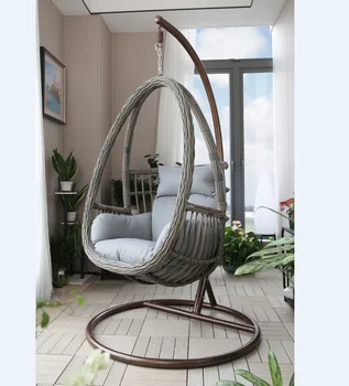 Rattan Furniture Egg Chair Large Swing Basket Hanging Chair for Garden Balcony Patio Outdoor Carton Box Durable and Modern 1