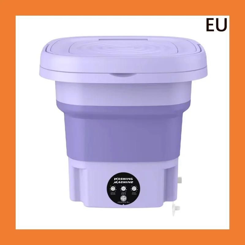 8l portátil pequena máquina de lavar dobrável com secador giratório para meias roupa interior calcinha lavadora doméstica mini máquina de lavar