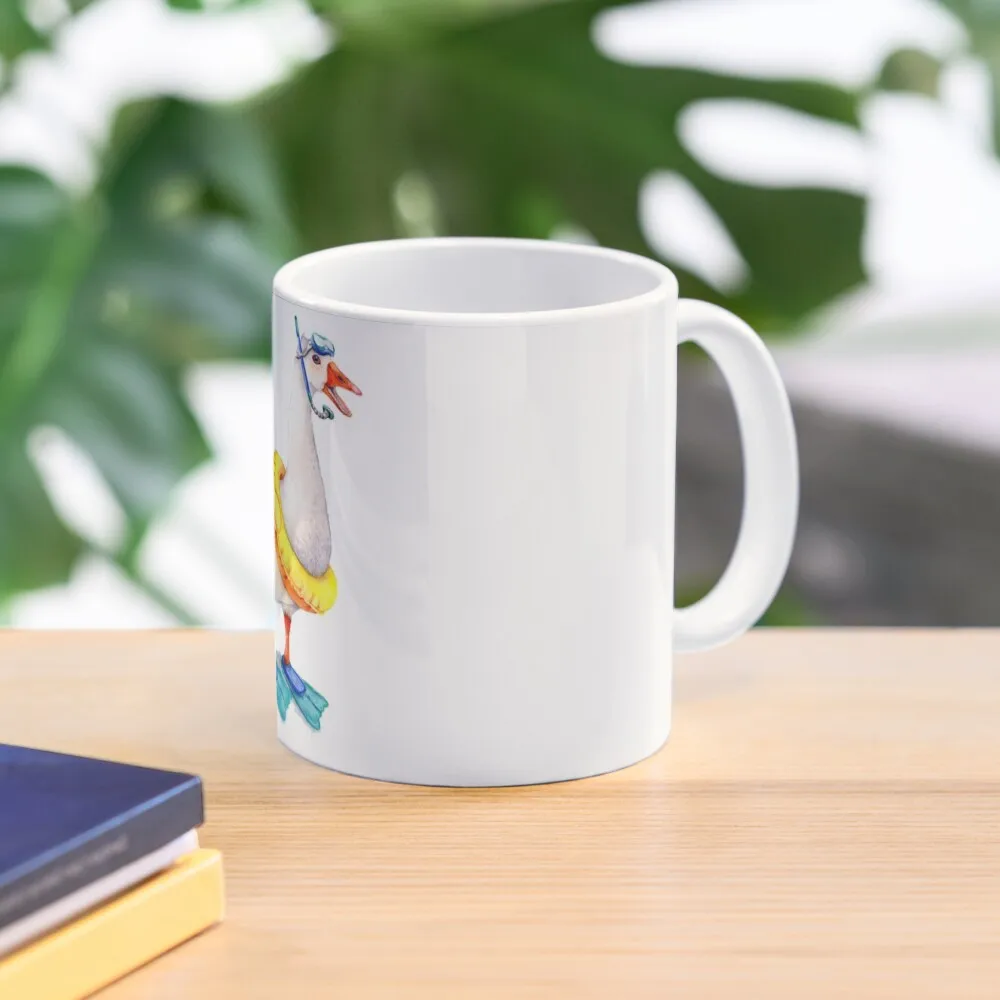 

Snorkeling Goose Coffee Mug Cups For Cafe Glasses Mixer Mug