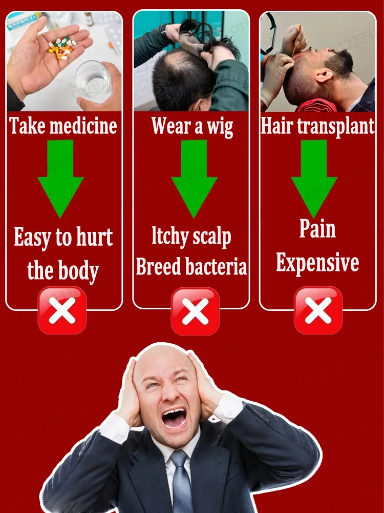 Hair growth essential oil, effectively repair baldness and hair loss, new hair growth 4