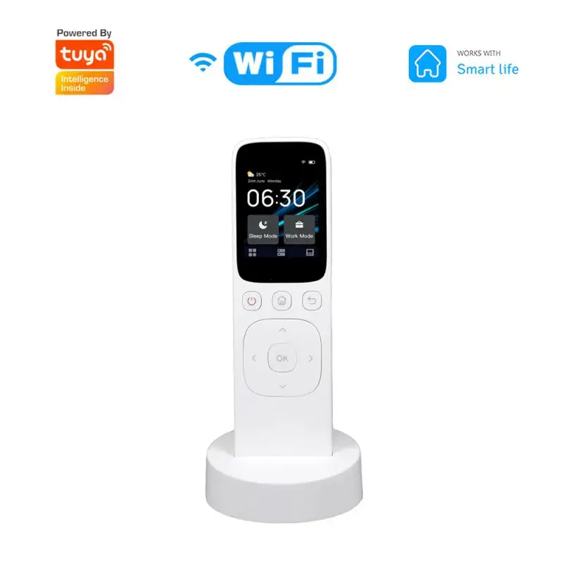 

Wifi Tuya Smart Central Control Panel Wireless Touch Screen Portable IR Remote Controller For Home Appliance Via Smart Life APP