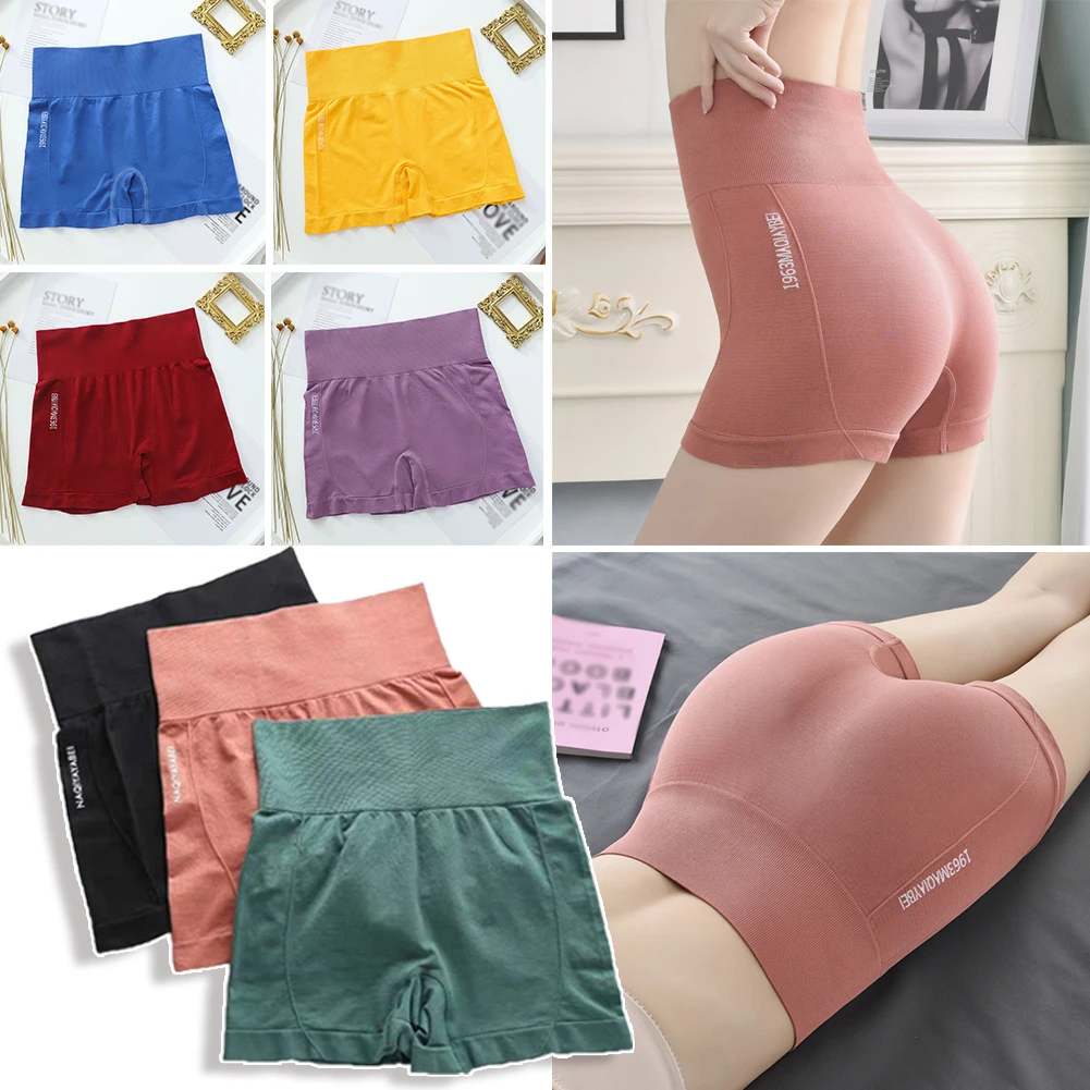 Zelfgenoegzaamheid Huisje Polijsten Hoge Taille Naadloze Shorts Vrouwen Hip Push Up Shorts Veiligheid Korte  Broek Fitness Boxer Panty Controle Ondergoed Onderbroek| | - AliExpress