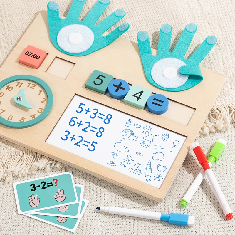Kids Mathematics Teaching Aids Finger Numbers Counting Stick Palm Math Toy Children Counting Educational Toys Toddlers Intellige - 4