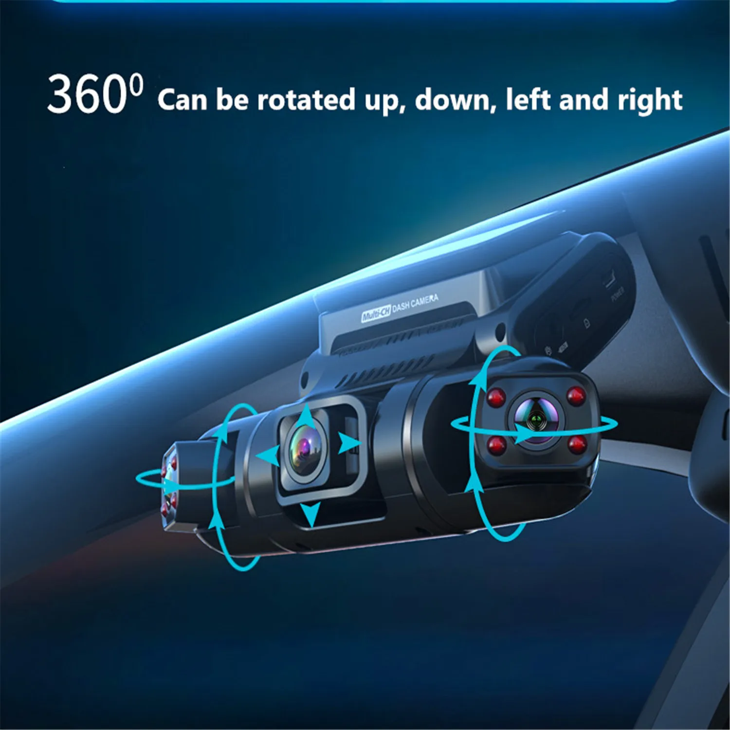 rear view mirror reverse camera 4 Channel Car DVR Full HD 4*1080P Lens Dashcam 8 Infrared Lights Super Night Vision WIFI Video Recorder 256G Memory 24H Parking rear view mirror dash cam