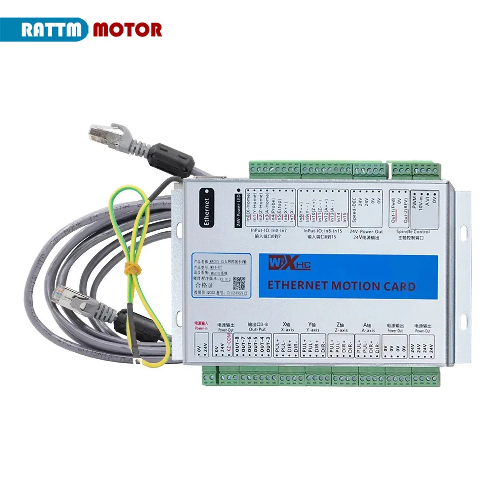 XHC 3/4/6 Axis Ethernet Mach3 CNC Motion Control Driver Card Breakout Board 2000KHz Support WIN XP / 7 /10