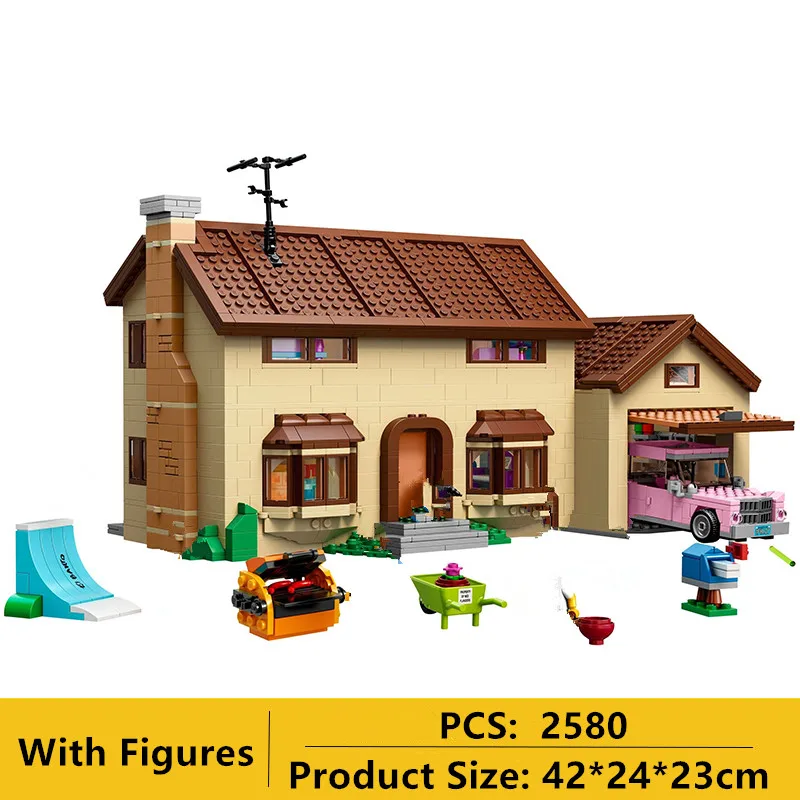 

The Simp House Building Blocks Bricks City StreetView Education Kid Birthday Christmas Toy Gifts Compatible 16005