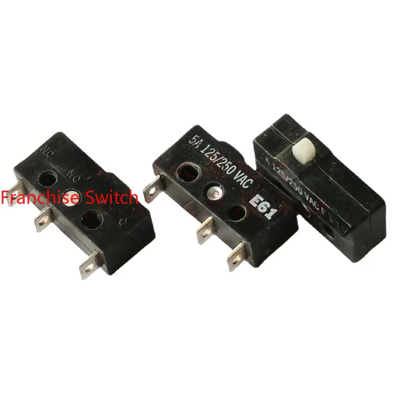 10PCS E61 Microswitch 3-pin Hole Short Pin Travel Limit Switch 5A250V fl8 119 microswitch small switch limit switch self reset one is often closed