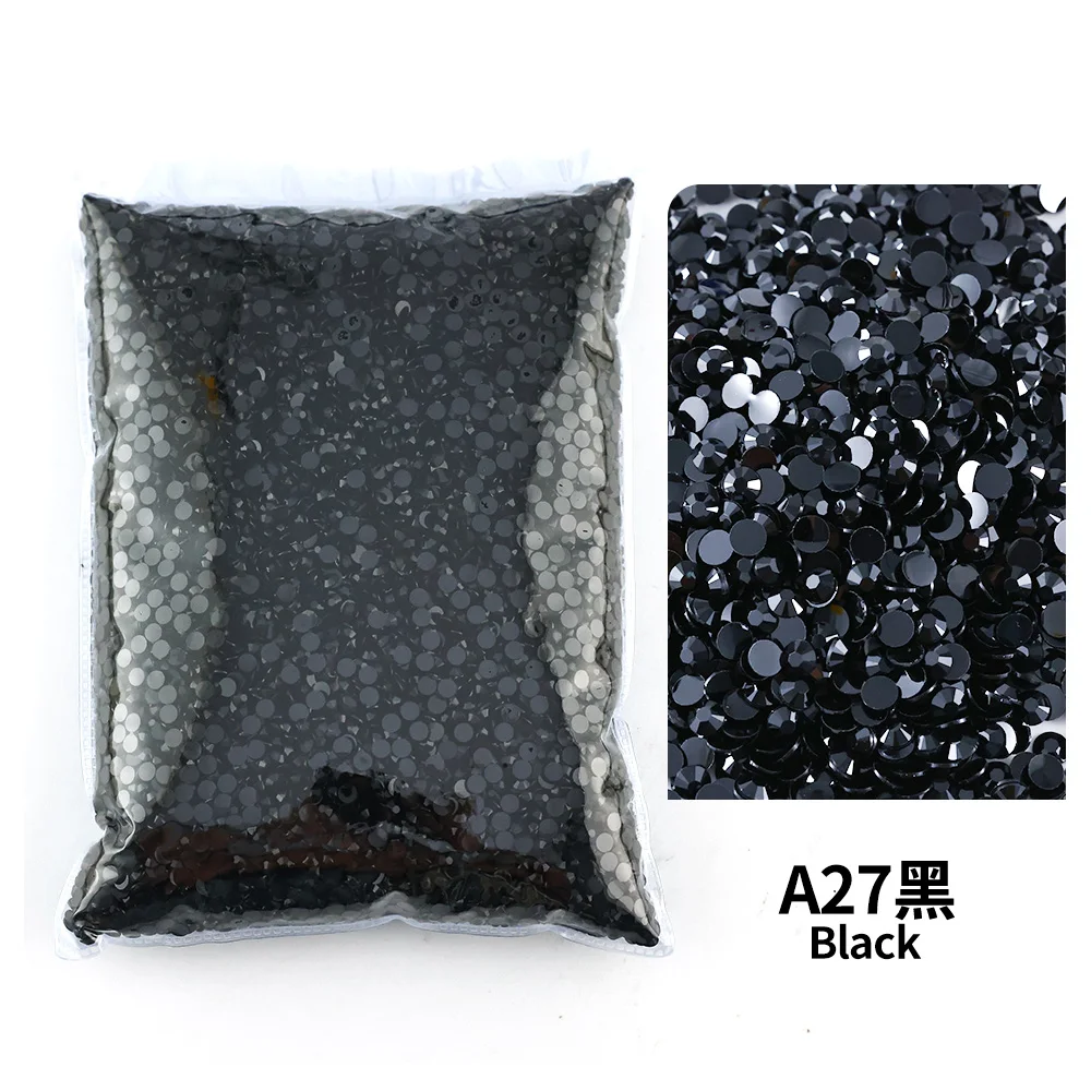 Colorful AB Transparent Resin Rhinestone FlatBacks for Nail Art and Garment Decoration - Bulk Wholesale