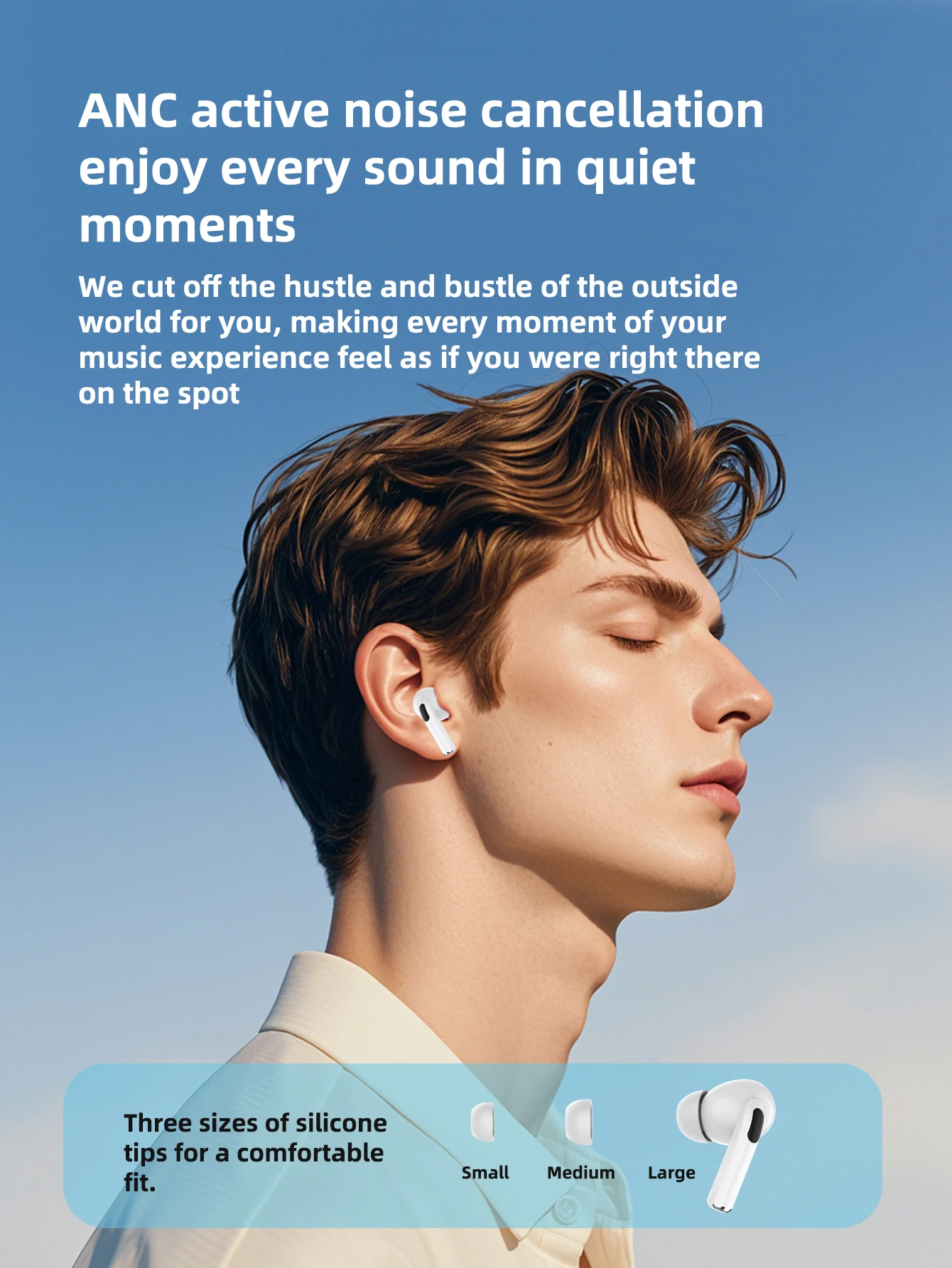 2026 New Pro Wireless Bluetooth Headphones Earphones with Mic Charging Case Long Playtime Compatible with All Smartphones 2