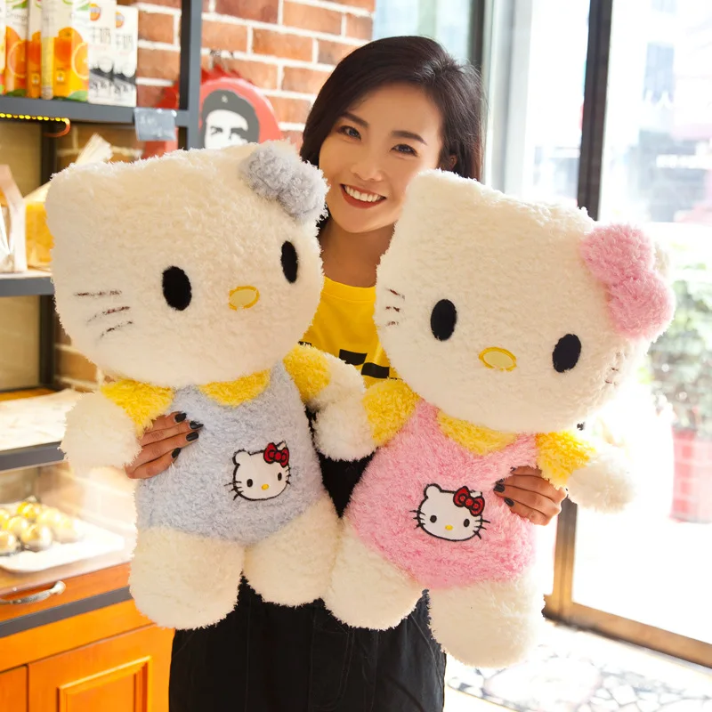 

Sanrio Hello Kitty Plush Toys Dolls Soft Stuffed Pillow Anime Animal Cushion Decor Christmas Gifts Plushies For Girls Gifts Kids