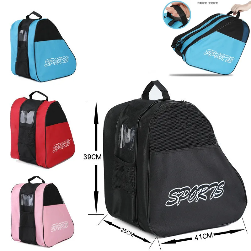 Roller Skates Bag Portable Large Capacity Breathable Kids Storage