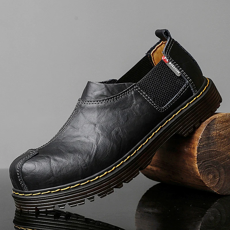 New Business Anti slip Shoes Men's Oxford Shoes High Quality Cowhide Leather Casual Shoes Men's Black Oxford Shoes Men's Fashion