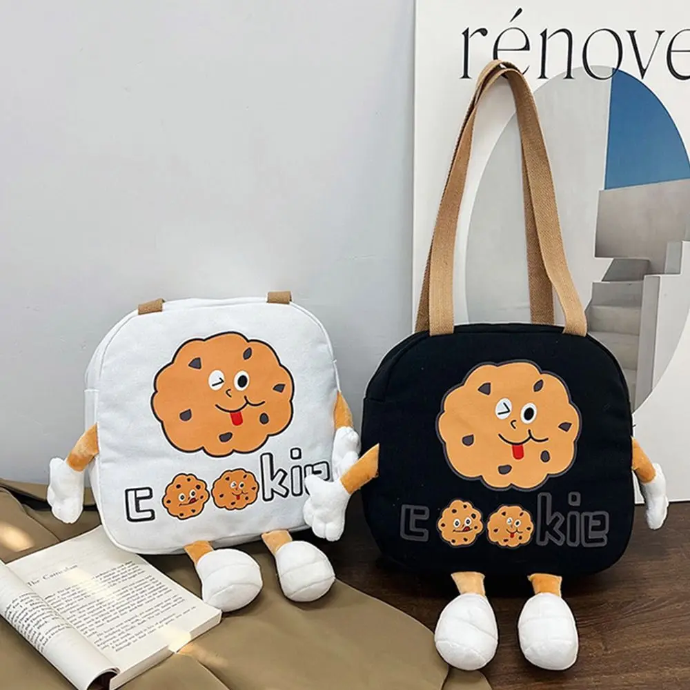 

Doll Grocery Handbags Casual Tote Bag Beach Bag Korean Style Bag Cartoon Shoulder Bag Women Handbag Cookie Canvas Bag