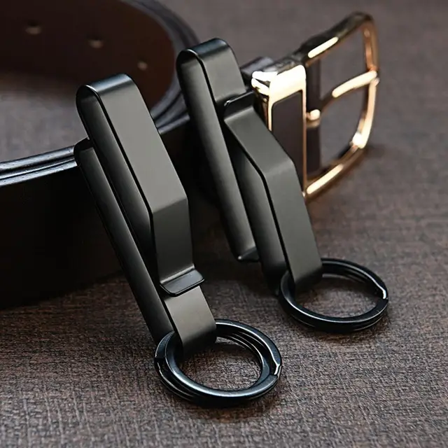 Portachiavi In Titanio KM03 Con Clip Per Cintura - Leggero E Resistente, Design A Sgancio Rapido - Foto 13