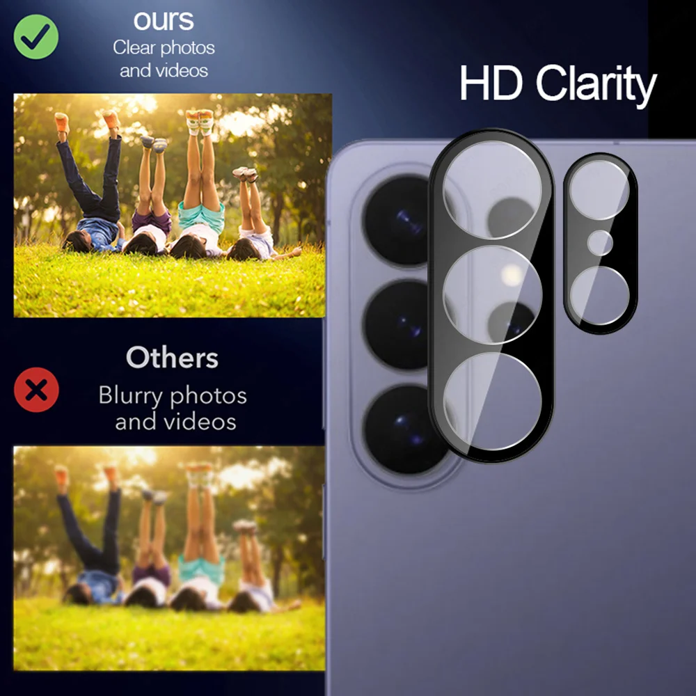 2-Pack 3D 9H Curved Back Camera Glass Lens Protector