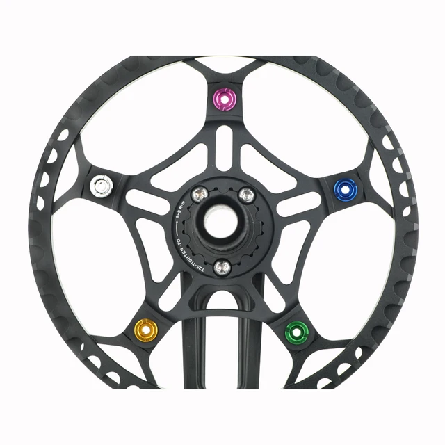 Viti Corona Bicicletta, Viti Corona MTB, Doppia M8 Bulloni Corona Bici Di Compatibile Con Shimano Sram.Arancione - Foto 2