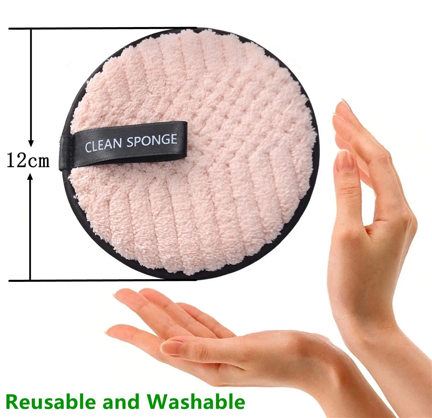 50PCS Customized LOGO LOGO Microfiber Makeup Remover Pads Reusable Face Skin Care Cloths Makeup Remover Face Cleaning 4