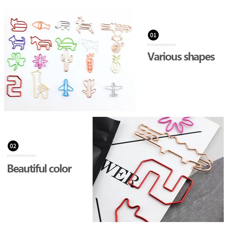 Paper Clips 30 PCS Kawaii Bookmark Stationery Scrapbook gadget School supplies Office cute desk orgainzer accessories