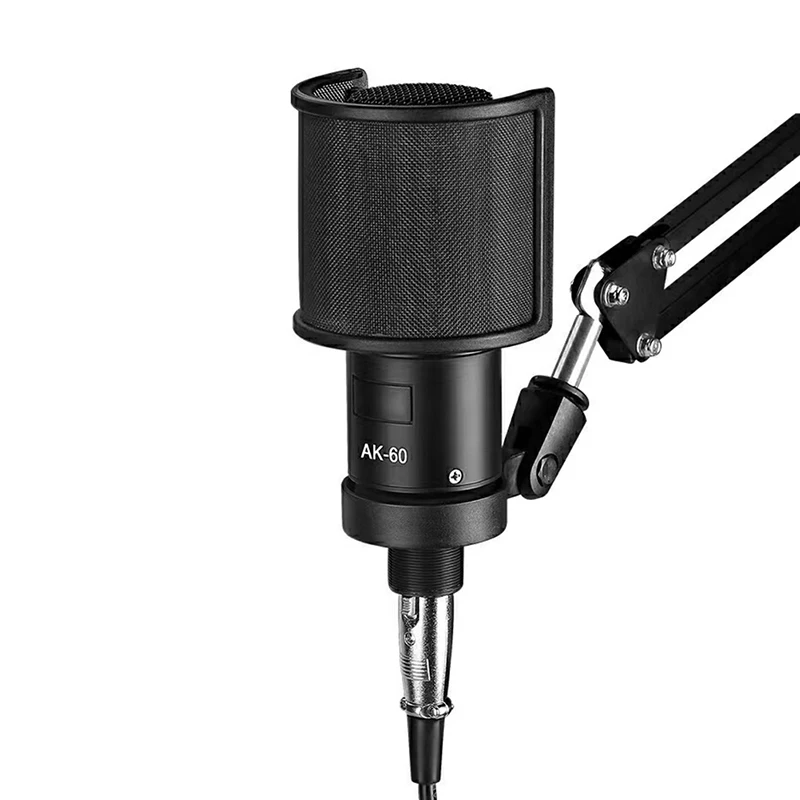 Universal Microphone Pop Filter 1pc Condenser Microphone PC Studio Recording Metal Windscreen