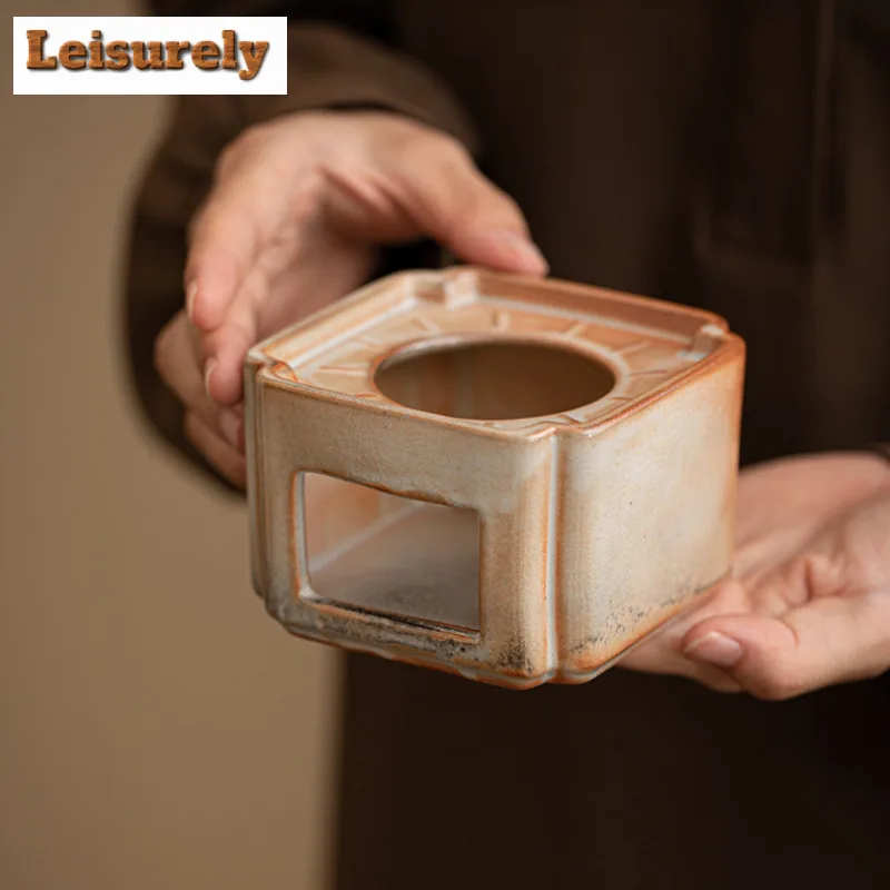 Kiln Fambe Tea Warmer Holder Tea Jug Heater Candle Heater Stove Household Kettle Stand Baked Milk Jar Carbon Furnace Drinkware