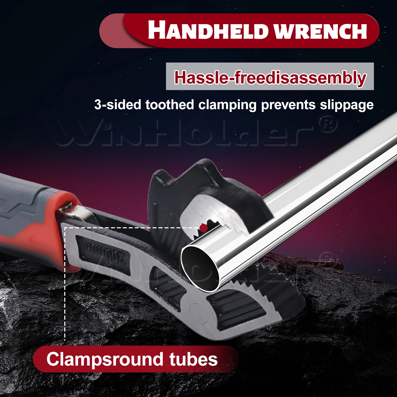 Multifunctional Wrench Chromium Vanadium Steel Self Adjusting Wrench Quick Opening Tube Universal Wrench Combination Tool Kit