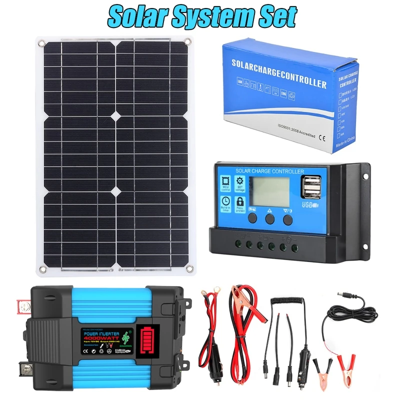 1500W Solar Panel Kit with 100A Solar Charge Controller for Caravan Boat RV  Home