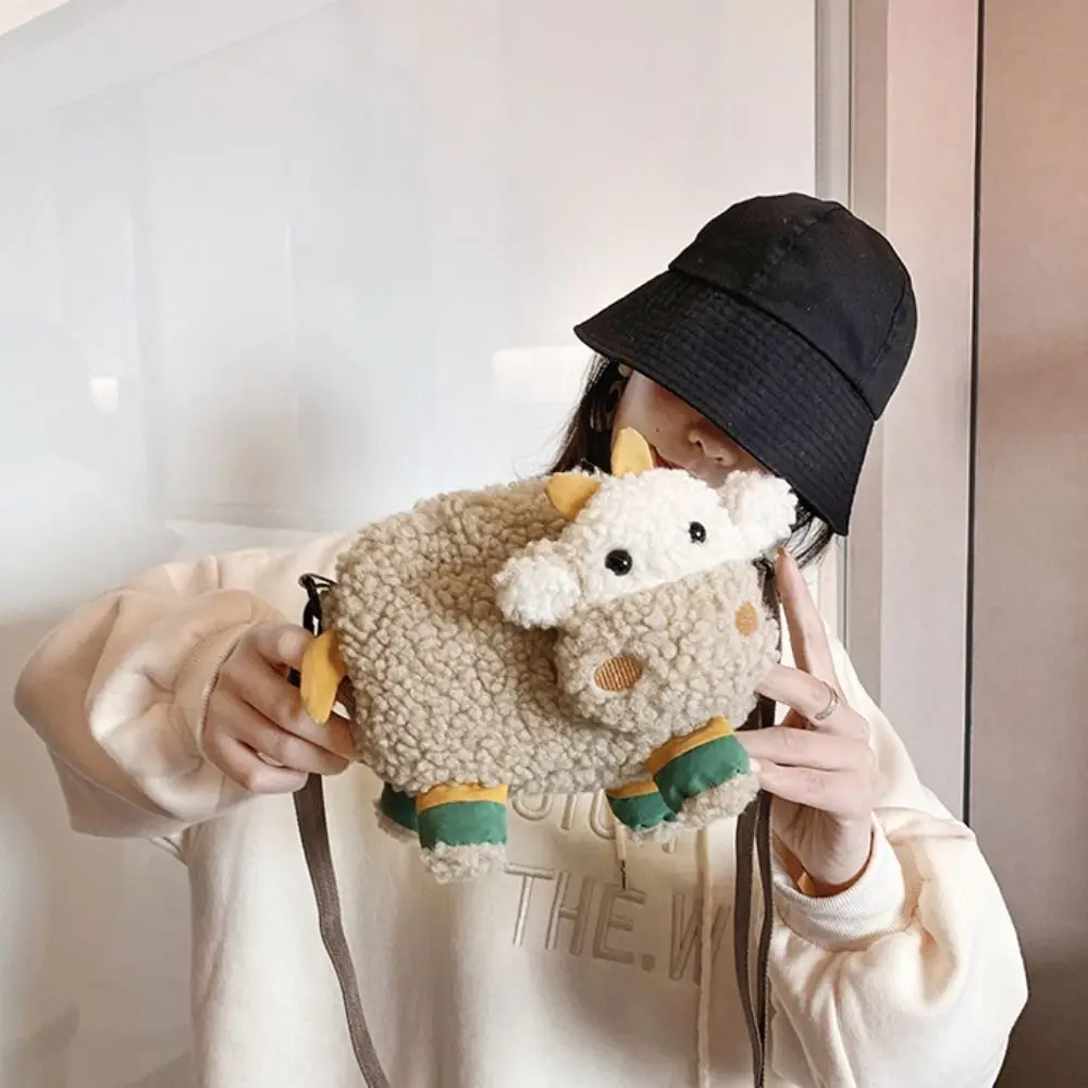 

Модный японский кошелек через плечо в форме коровы, симпатичная мультяшная сумка, сумка через плечо, сумка-мессенджер, женская сумка