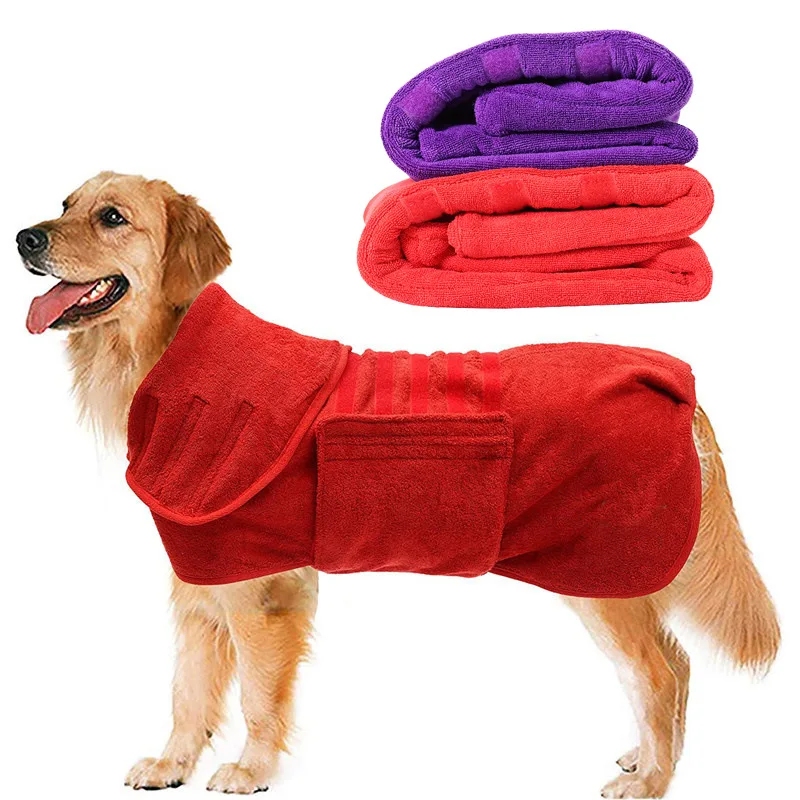 

Pet Bathrobe Dog Bath Towel Super Absorbent Cat Dog Bath Towel Wrapping Quick Drying Fiber Bath Towel Pet Supplies Dog Towel