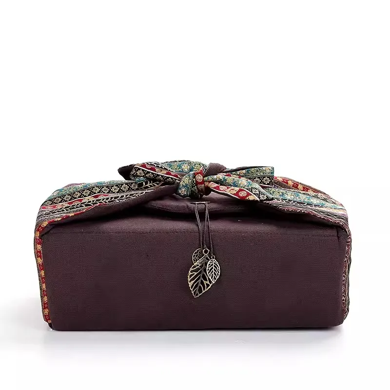 Portable Outdoor Travel Camp Teaware Storage Bag, Handmade Linen Cloth, Quick Cup Tea Cozies Handbag, Teapot Tea Tray