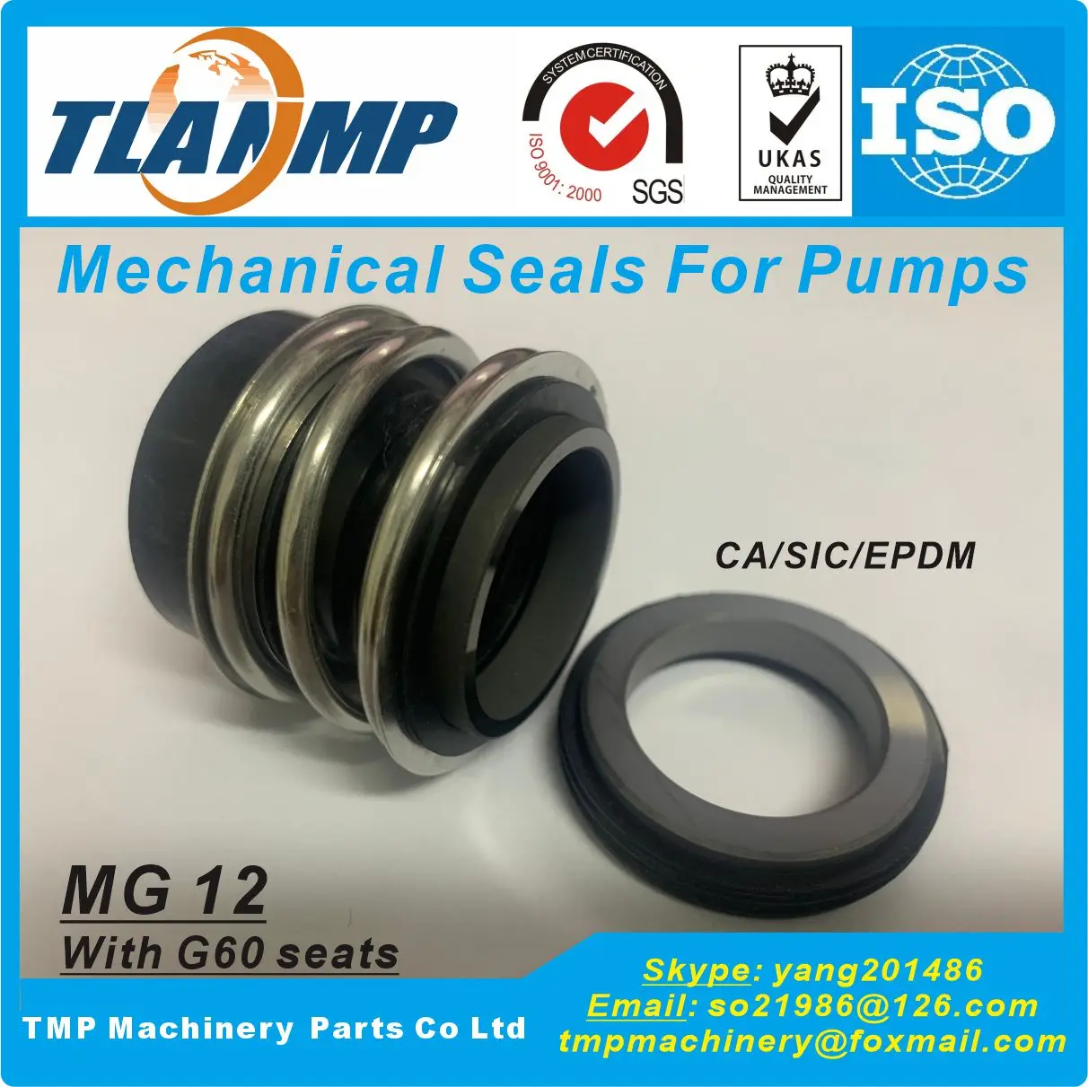 MG12-24 , MG12/24-G6 , MG12/24-G60 MG12/24-Z TLANMP Mechanical Seals with G6/G60 Stationary Seats MG12-24