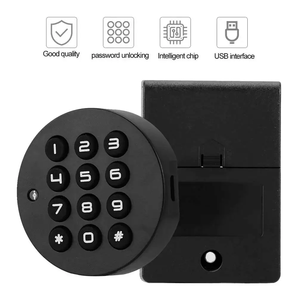 Electronic Cabinet Drawer Lock 4-10 Digits Key Password Lock for Home Mailbox Storage Box Office Furniture Drawer