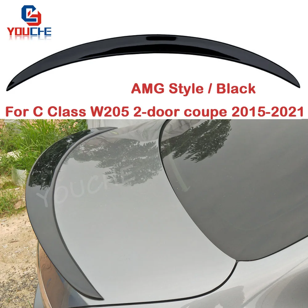 

C Class W205 2-Doors AMG Style Black Rear Spoiler For Mercedes Benz W205 Coupe 2015-2021 Spoiler Lip Tail Wings