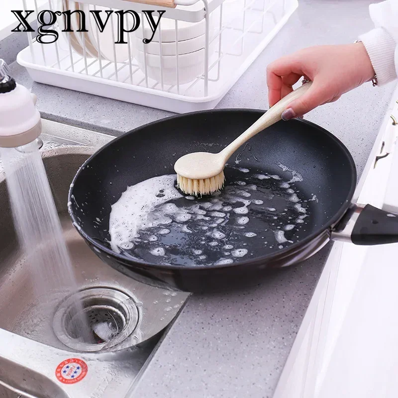 Long Handle Cleaning Brush Multifunctional Pan Pot Sink Dish Bowl Washing Tool