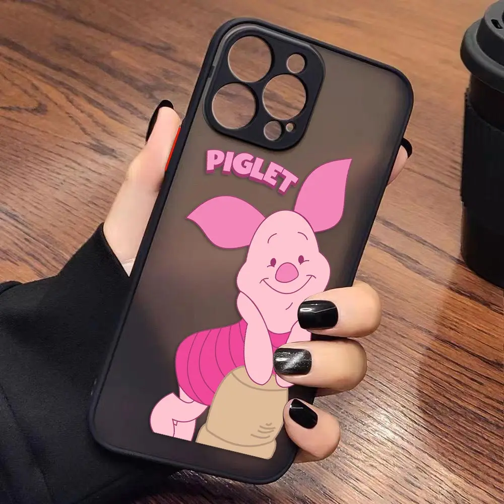 Funda para iPhone Apple 14 13 11 12 MINI Pro XS Max XR X 7 8 SE 2022 2020 6 6S Plus, Funda, Funda bonita de Anime Pink Piglet