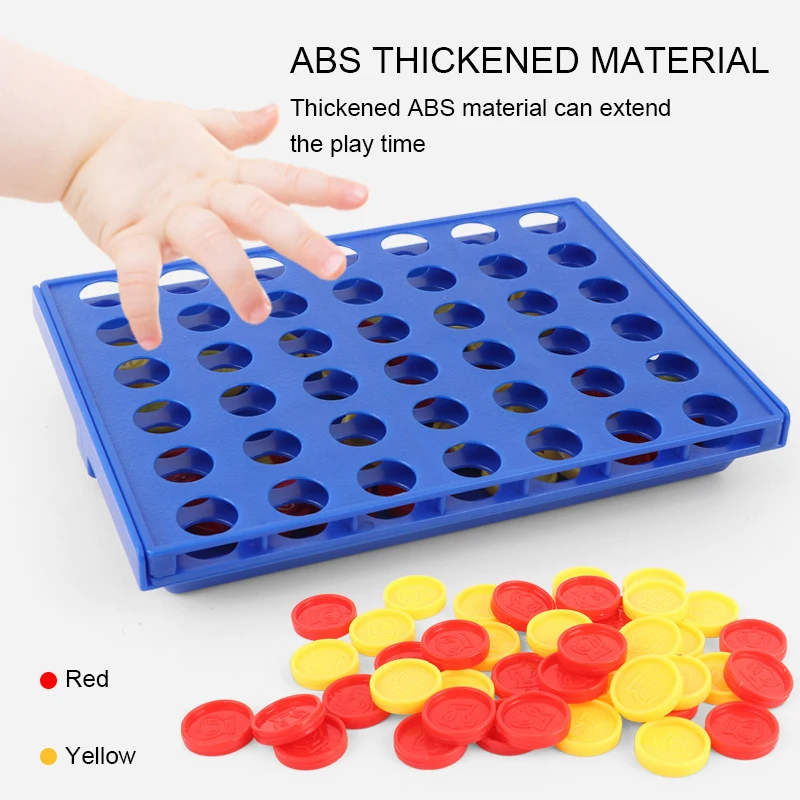 Foldable Connect 4 In A Line Board Game Toy Family Educational Puzzle