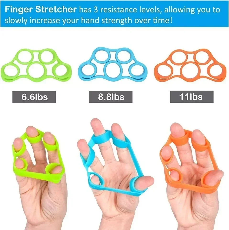 Hand Strengthener Finger Trainer Finger Strength Trainer Forearm Exerciser Hand Grip Trainers Hand Grip Exerciser Hand Exerciser Hand Trainer 6pcs Hand Grip Strengthener Forearm Exerciser Five-finger Rehabilitation Training Equipment Yoga Boxing Exetraining Fitness